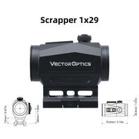 Scrapper Red Dot Sight With 3/5X Paragon Magnifier